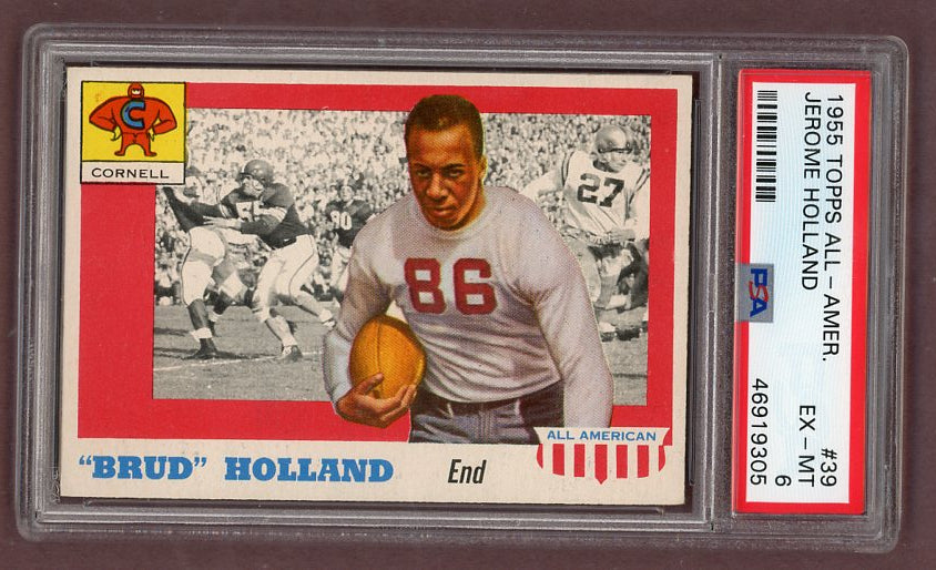 1955 Topps Football #039 Brud Holland Cornell PSA 6 EX-MT 512154