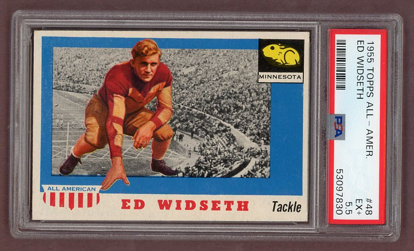 1955 Topps Football #048 Ed Widseth Minnesota PSA 5.5 EX+ 512170