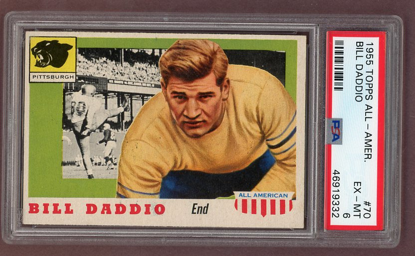 1955 Topps Football #070 Bill Daddio Pittsburgh PSA 6 EX-MT 512192