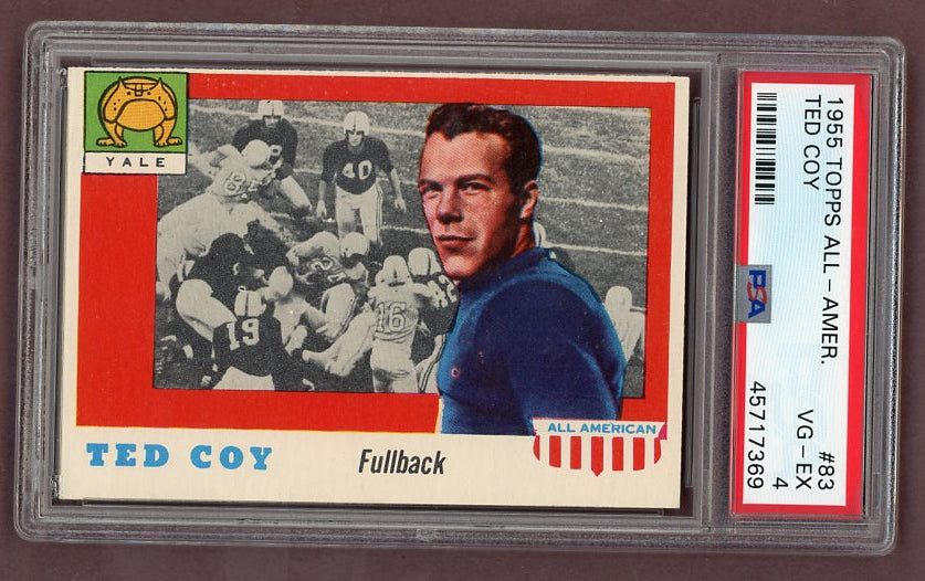 1955 Topps Football #083 Ted Coy Yale PSA 4 VG-EX 512205