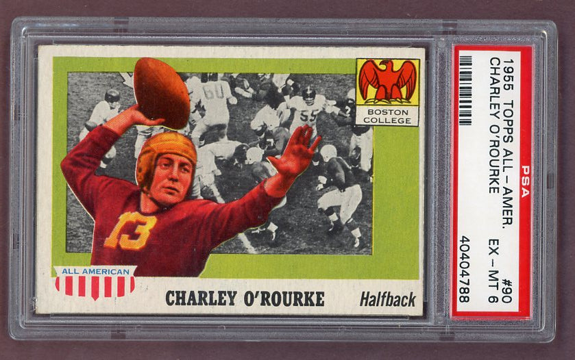 1955 Topps Football #090 Charley O'Rourke Boston College PSA 6 EX-MT 512211