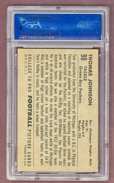 1952 Bowman Large Football #090 Thomas Johnson Packers PSA 4.5 VG-EX+ 512223