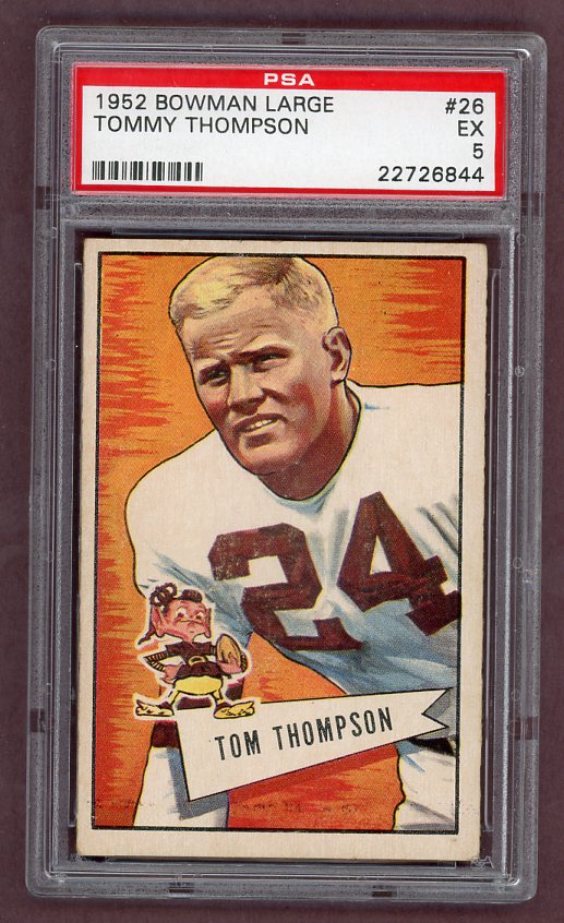 1952 Bowman Large Football #026 Tommy Thompson Browns PSA 5 EX 512246