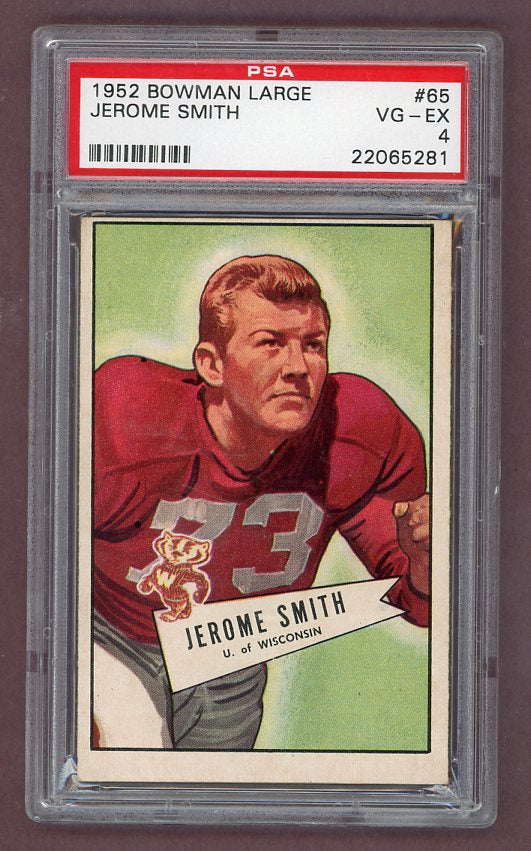 1952 Bowman Large Football #065 Jerome Smith 49ers PSA 4 VG-EX 512273