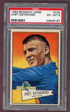 1952 Bowman Large Football #124 Chet Ostrowski Washington PSA 6 EX-MT 512291