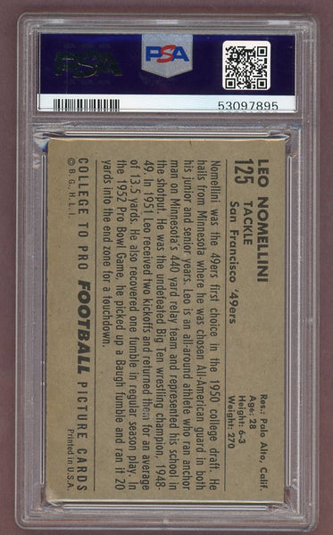 1952 Bowman Large Football #125 Leo Nomellini 49ers PSA 6 EX-MT 512292