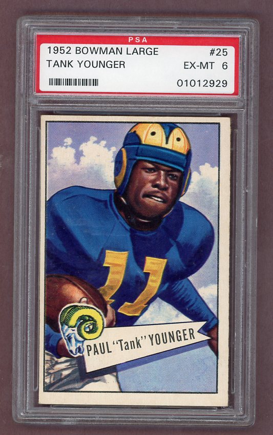 1952 Bowman Large Football #025 Tank Younger Rams PSA 6 EX-MT 512309