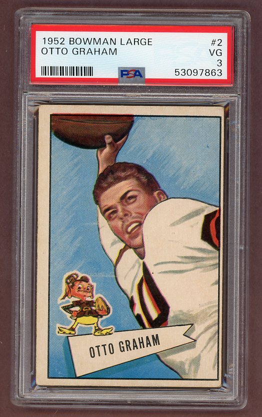 1952 Bowman Large Football #002 Otto Graham Browns PSA 3 VG 512319