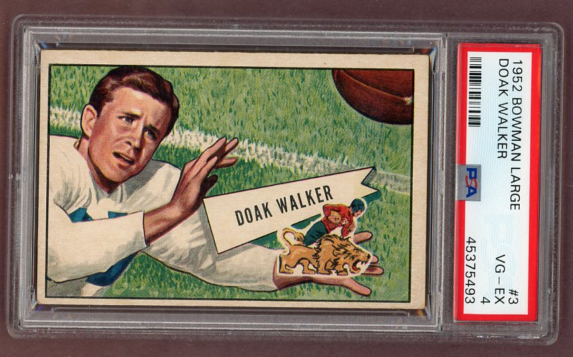 1952 Bowman Large Football #003 Doak Walker Lions PSA 4 VG-EX 512320