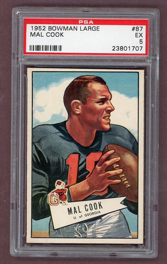 1952 Bowman Large Football #087 Mal Cook Cardinals PSA 5 EX 512353