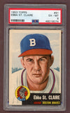 1953 Topps Baseball #091 Ebba St. Claire Braves PSA 6 EX-MT 512377