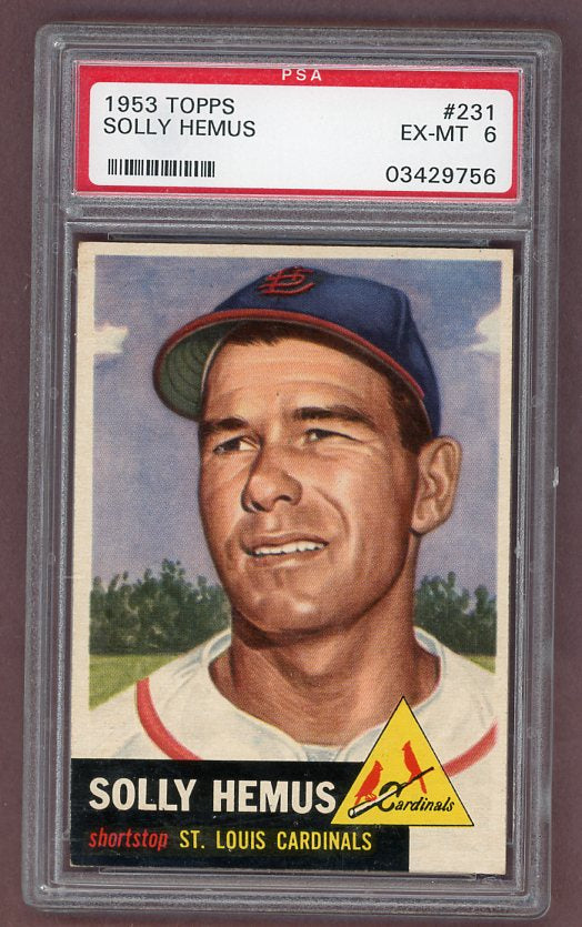 1953 Topps Baseball #231 Solly Hemus Cardinals PSA 6 EX-MT 512423