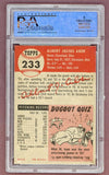 1953 Topps Baseball #233 Al Aber Indians PSA 6 EX-MT 512424