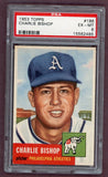 1953 Topps Baseball #196 Charlie Bishop A's PSA 6 EX-MT 512434