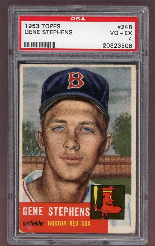 1953 Topps Baseball #248 Gene Stephens Red Sox PSA 4 VG-EX 512448