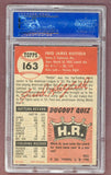 1953 Topps Baseball #163 Fred Hatfield Tigers PSA 6 EX-MT 512459