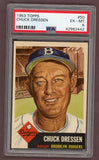 1953 Topps Baseball #050 Chuck Dressen Dodgers PSA 6 EX-MT 512462