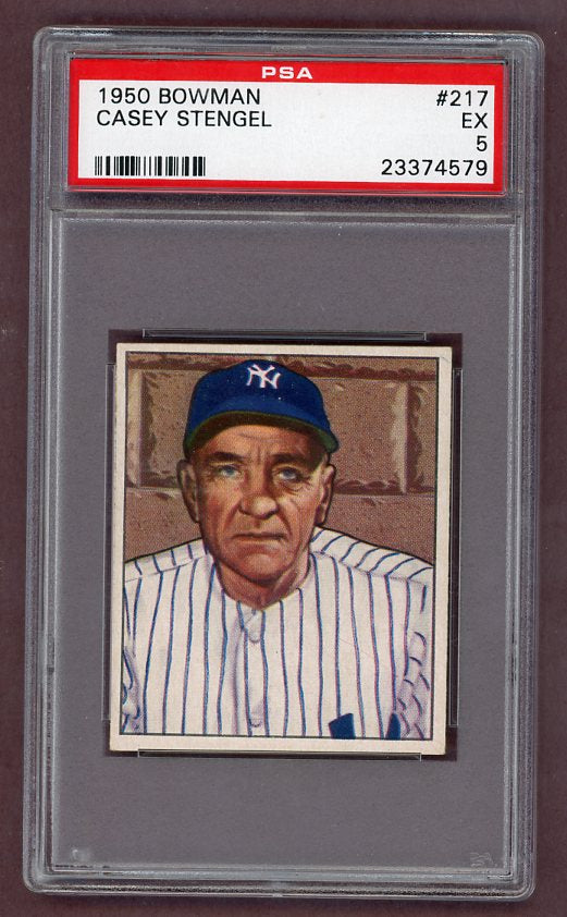 1950 Bowman Baseball #217 Casey Stengel Yankees PSA 5 EX 512477