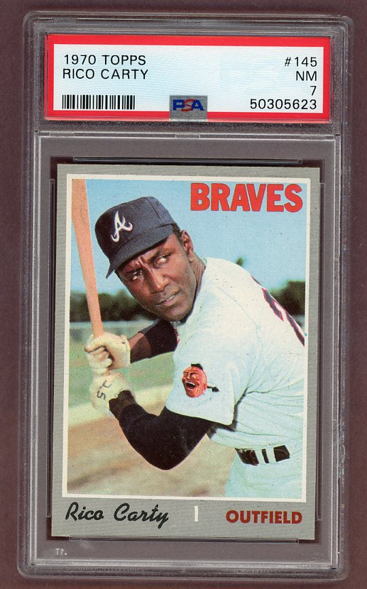 1970 Topps Baseball #145 Rico Carty Braves PSA 7 NM 512502