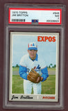 1970 Topps Baseball #646 Jim Britton Expos PSA 7 NM 512516