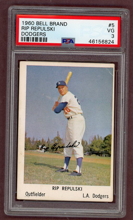 1960 Bell Brand #5 Rip Repulski Dodgers PSA 3 VG 512540