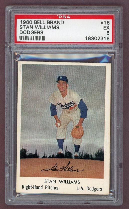 1960 Bell Brand #16 Stan Williams Dodgers PSA 5 EX 512571