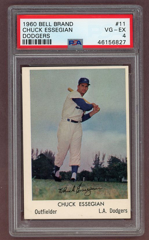 1960 Bell Brand #11 Chuck Essegian Dodgers PSA 4 VG-EX 512586