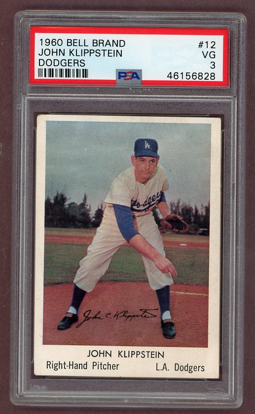 1960 Bell Brand #12 John Klippstein Dodgers PSA 3 VG 512587