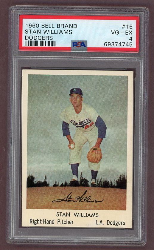 1960 Bell Brand #16 Stan Williams Dodgers PSA 4 VG-EX 512591