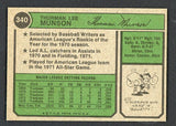 1974 Topps Baseball #340 Thurman Munson Yankees EX-MT 512598