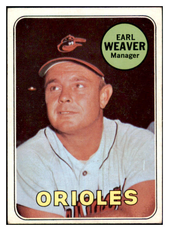 1969 Topps Baseball #516 Earl Weaver Orioles EX 512615