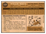 1960 Topps Baseball #200 Willie Mays Giants Good 512643