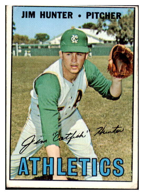 1967 Topps Baseball #369 Catfish Hunter A's VG-EX 512651