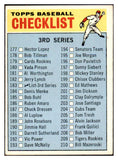 1966 Topps Baseball #183 Checklist 3 VG-EX Unmarked 512657