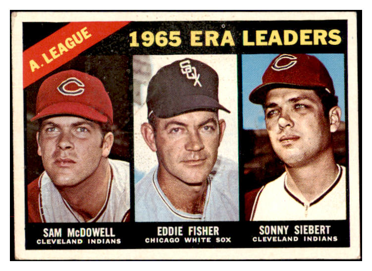 1966 Topps Baseball #222 A.L. ERA Leaders McDowell VG-EX 512659