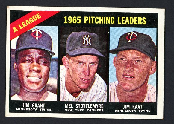 1966 Topps Baseball #224 A.L. Win Leaders Jim Kaat VG-EX 512662