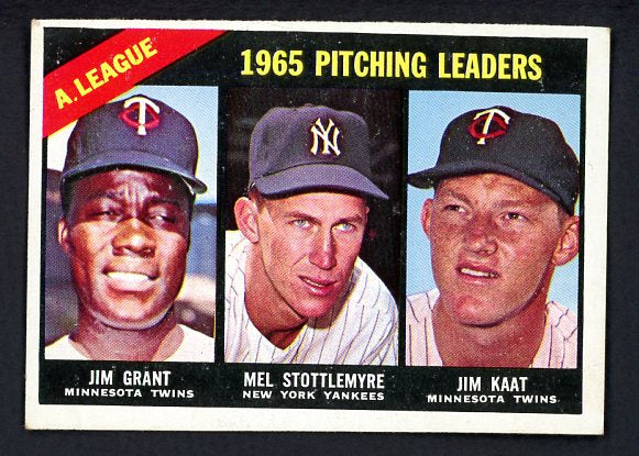 1966 Topps Baseball #224 A.L. Win Leaders Jim Kaat EX 512665