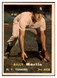 1957 Topps Baseball #062 Billy Martin Yankees EX 512672