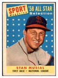 1958 Topps Baseball #476 Stan Musial A.S. Cardinals VG-EX 512698