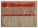 1958 Topps Baseball #476 Stan Musial A.S. Cardinals VG-EX 512698