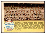 1958 Topps Baseball #408 Baltimore Orioles Team VG-EX Numerical 512699