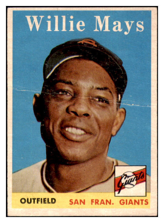 1958 Topps Baseball #005 Willie Mays Giants Good 512705