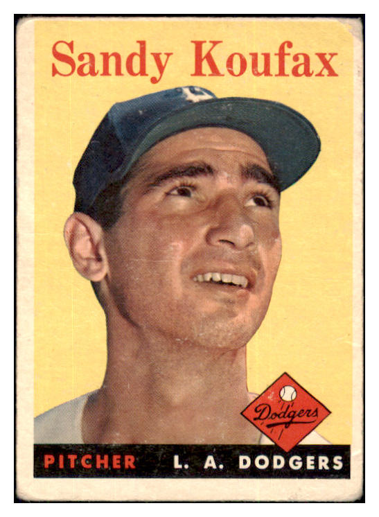 1958 Topps Baseball #187 Sandy Koufax Dodgers FR-GD 512707