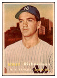 1957 Topps Baseball #286 Bobby Richardson Yankees EX 512721