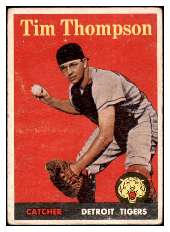 1958 Topps Baseball #057 Tim Thompson Tigers VG Yellow Letter 512738