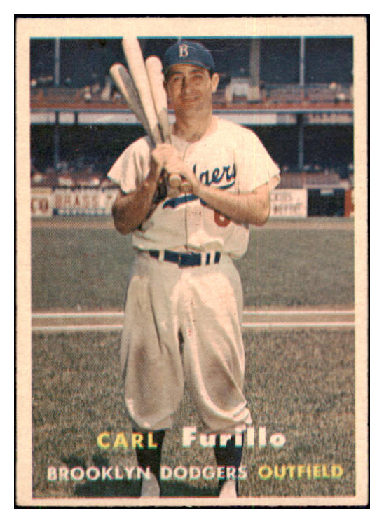 1957 Topps Baseball #045 Carl Furillo Dodgers EX 512739