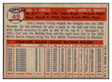 1957 Topps Baseball #045 Carl Furillo Dodgers EX 512739