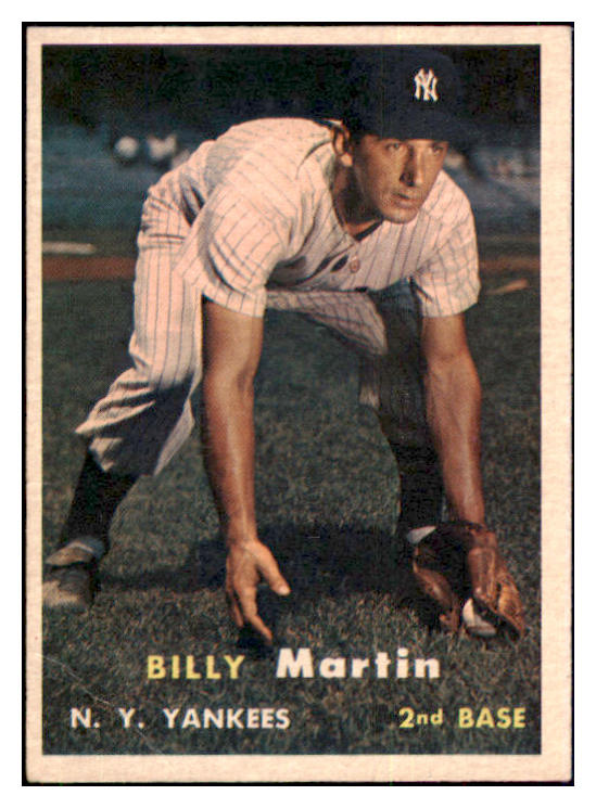 1957 Topps Baseball #062 Billy Martin Yankees VG-EX 512751