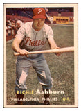 1957 Topps Baseball #070 Richie Ashburn Phillies EX 512752