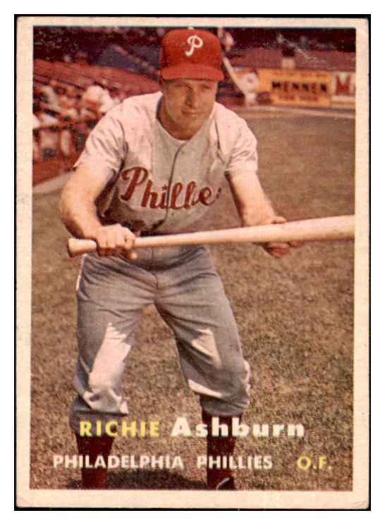 1957 Topps Baseball #070 Richie Ashburn Phillies VG-EX 512757